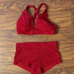 Luna Women's Red Sparkle pole Set